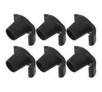 PATKAW 6pcs Walker Ski Glides for Walking Sticks and Crutches, Black Plastic Anti-Slip Pads Good Stability and Shockproof Features, Lightweight Accessories for Ground and Mud Use