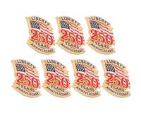 PATKAW 7pcs Anniversary Commemorative Patriotic Badge Pin Alloy Enamel Lasting Keepsake Elegant American Pride Accessory for Independence Day 2026 Patriotic Clothing Accessory