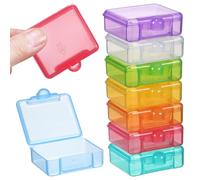 PATKAW 8 Pcs Pill Box Daily Organizer Reusable Compact Case Decorative Box Medicine Vitamin User-Friendly Layout for Purse Everyday Use with Multiple Compartments