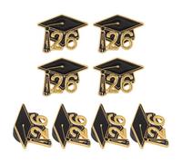 PATKAW 8pcs 2026 Graduation Season Lapel Pins Set - Graduation Cap Brooch Badges for Students, Teachers Party Decor - Class of 2026 Memory Jewelry for Clothes, Bags, Hats