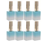 PATKAW 8pcs Empty Nail Polish Bottles 11.7ml Glass round Manicure Bottles with Unique Gradient Color Design Versatile Set for Personal and Professional Use