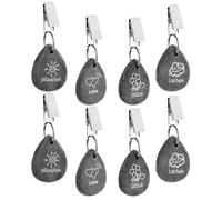 PATKAW 8pcs Heavy Marble Tablecloth Weights Clips with Clip-on Style, Stylish Engraved Pendants for Picnics and Gatherings, Sturdy Outdoor Tablecloth Fasteners with Pretty Patterns