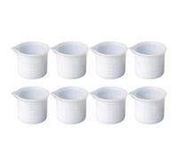 PATKAW 8pcs Silicone Measuring Cup Kit 50ml Capacity with Scale for Measuring Resins and Other DIY Work, Safe and Easy to Use Silicone Cups for Precision Crafting