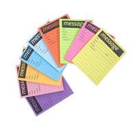 PATKAW 9pcs Bright Sticky Memo Pad for Office Use, Neon Self Adhesive Note Pad with Quick Peel and Smooth Writing, for Phone Call Messages at Reception Desk or Property Management