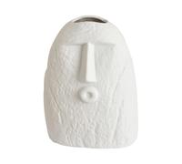 PATKAW Abstract Human Face Flower Pot Ceramic Vase White for Interior Space Minimalist Floral Arrangement and Home Decoration Desktop Ornament