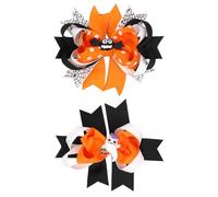 PATKAW Bat Polyester and Iron Material Hair Clips 2pcs Halloween Bow Headdress Costume Accessories that Will Not Hurt Your Hair, for Photography and School Parties