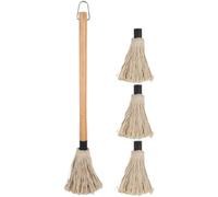 PATKAW BBQ Cooking Wood Cotton and Handle with Basting Brush Bristles Set Precision Control and Efficient Oil Application, for Roasting and Grilling Outdoors