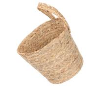 PATKAW Beige Woven Seagrass Wall Hanging Basket with Sturdy Weaving Technique, Multifunctional Design for Kitchen and Office Storage, and Simple Style Organiser for Clothes