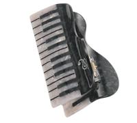 PATKAW Black Acetate Piano Claw Clip with Non Slip Grip and Comfortable Fit, Unique Musical Instrument Hair Accessory for Women, for Music Festivals and Stage Presence
