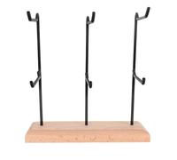 PATKAW Black Wooden and Iron Earring Display Stand with Innovative Design to Prevent Jewelry from Becoming Messy, for Store and Trade Show Use, Suitable for Jewelry and Small Items