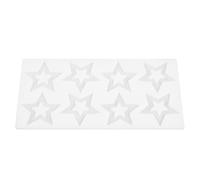 PATKAW Candy Mold High Temperature Resistant for Baking Star Shaped Silicone and Practical Bendable Chocolate Mold in White, for Homemade Chocolate and Cake Decorations