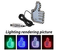 PATKAW Car LED Hand Gesture Light Thumbs Up Neon Sign for Vehicle Warning and Safe Driving at Night