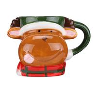 PATKAW Christmas Reindeer Ceramic Mug Cup for Home Cafe Use
