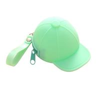PATKAW Creative Green Silicone Coin Purse in Cartoon Baseball Hat Shape, Lightweight and Washable Mini Change Purse, Accessory