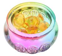 PATKAW Delicate Crystal Decorative Treasure Basin Ingot Decor for Desktop Decoration, Assorted Colour with Creative Appearance, for Living Room Or Housewarming