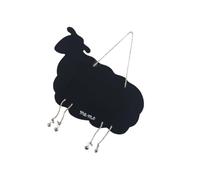 PATKAW Double-Sided Sheep Shaped Hanging Blackboard Message Board for Wall Decor and Photo Prop, Plastic Material, Black Colour, Writing Message Function