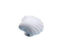 PATKAW Drawer Knobs Unique Sea Style Heart-Shaped 4pcs White Ceramic with Solid Base and Wearable Design Pull Handles for Cupboard and Glass Doors