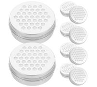 PATKAW Essential Oil Diffusers Empty Tin Cans, 10pcs Aluminium Tins with Hollow Lid Air Freshener Beads Jar Aluminum Empty Jar Aluminum Empty Tin