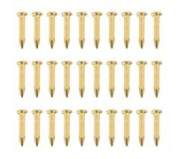 PATKAW Furniture Nails Copper Brad Nails Copper 100pcs Round Head Sharp and Sturdy Not Easy to Bend for Hanging Photos and Work Home for DIY and Furniture Fixing