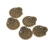 PATKAW Gears Decorative Pieces Vintage Charms Metal 50pcs Steampunk Lightweight Gear-shaped in Golden Metal Alloy for Jewelry Making and Crafting for Vintage Wedding Decor