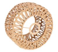 PATKAW Handmade Wicker Lampshade Ceiling Lamp Cover Rustic Straw Rope 22 X 10Cm for Bar Counter Lighting