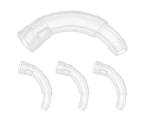 PATKAW Hearing Aid Earhook Elbow Joint Replacements 4Pcs Resilient Plastic Tubing Connectors for BTE Devices Daily Use Repair Parts