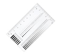 PATKAW High Precision Sec Size Measurement Ruler with Dot Gauge and Crack Comparison Card for Transparency Defect Analysis in Manufacturing