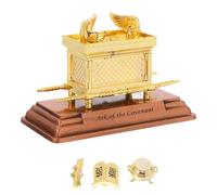PATKAW Jewish Religious Statue Ark of the Covenant with Functional Lid and Educational Components for Faith-Inspired Home and Tabletop Decor
