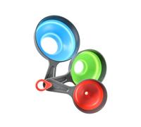 PATKAW Kitchen Funnels with Detachable Design Foldable 3pcs Silicone Flexible Liquid Dispensing Hoppers for Home Cooking and Food Transfer Home Cooking and Food Transfer