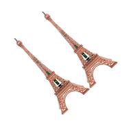 PATKAW LED Light Eiffel Tower Decor Zinc Alloy and Material 2pcs with Functional Design Chic Architecture Model for Wedding Decoration and Bedroom Ornament