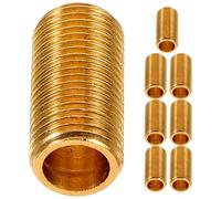 PATKAW Lighting Fixture Lamp Nipples 8Pcs Brass Tube Adapter Threaded Rod for Lamp Hardware Assembly