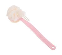 PATKAW Long Handle Bath Scrubber with Soft Nylon Mesh Ball for Gentle Exfoliating and Skin Health Improvement, Pink Body Brush Suitable for Men and Women in Shower Bath