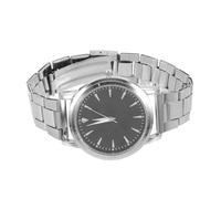 PATKAW Men's Watch Black Stainless Steel Wrist Watch with Mechanical Movement and Adjustable Strap for Work and Daily Use