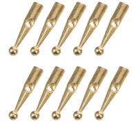 PATKAW Metal Folding Umbrella Tail Beads Not Easy to Deform 10 Pcs Replacement Accessories Golden Colour Umbrella Tail Bead Hole Diameter 2.7mm Simple and Delicate Design