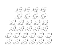 PATKAW Metal Heart-shaped Clamps Lightweight and Steady on Desktop 30pcs Silver Table Number Card Holders for Name Cards and Photo Clips for Wedding Decor and Restaurants