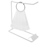 PATKAW Nail Art Display Accessories with Iron Holder and Fan Shape Acrylic Practice Tips White 50Pcs for Professional Nail Techs and Beauty Training