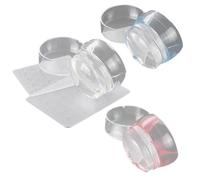 PATKAW Nail Stamping Plate Kit Lightweight Pp Material Compact Design 3 Sets with Jelly Stamper and Scraper Board Random Color for Special Nail Art Design at Home and Beauty Salon