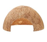 PATKAW Natural Coconut Shell Reptile Hideout Small Terrarium Decor Reptile Shelter with Textured Surface for Climbing and Hiding Turtle and Bearded Dragon Tank Accessory