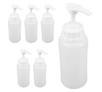 PATKAW Refillable Hand Soap Dispenser Pump Bottle Hydraulic Pump Head 6pcs and Ml with Thickened Hdpe Material for Bathroom and Kitchen Use