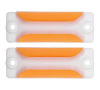 PATKAW Reflective Road Delineators 2Pcs Rectangular 11.5×40Mm Double Yellow Markers for Driveway and Garage Traffic Management