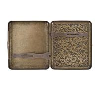PATKAW Retro Cigarette Box Metal Case Portable Spring Clip Holder for Men Women Cigarette Box Protective Case Travel