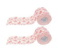 PATKAW Rose Pattern Floral Toilet Paper Rolls 2Pcs Decorative Bathroom Tissue for Weddings and Special Occasions Thick Absorbent Napkin