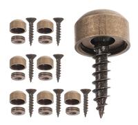 PATKAW Self-tapping Decorative Cap Screws Easy to Clean and Rust Resistant for Mirror Fixing with Copper Material and Golden Finish Suitable for Glass Furniture Accessories and Acrylic