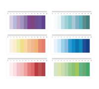 PATKAW Sticky Tabs Multi-Function 6 Sets Gradient Colour Paper Page Markers Self-Adhesive Book Tabs for Easy to Use Classifying and Organising Documents for Office and Home Use