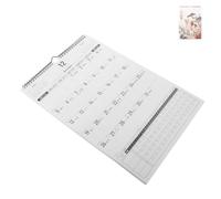 PATKAW Wall Planner Calendar with Spiral Binding Monochrome Monthly Hanging Calendar Featuring Large Grid Spaces Writable Design for Workplace and Reading Log Tracking