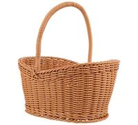PATKAW Wicker Picnic Basket Gift Baskets Empty Woven Easter Candy Basket with Handle Egg Gathering Wedding Flower Basket Garden Harvest Basket for Candy Toys Wedding