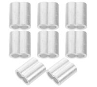 PATKAW Wire for 8pcs Oval Sleeves Cable Rope Crimping Sleeve Aluminum Quick Cable Crimping Prevents Slippage Sturdy Secure Wire Connections