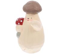 PATKAW Wooden Mushroom Figurine for Home Decoration with Fine Carving and Comfortable Touch, Cute Basswood Mini Mushroom Ornament for Birthday Gifts and Craft Projects