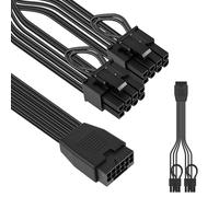PATNFR 12VHPWR Cable Extension 6.8'' Professional 16 Pin Female to Dual 8 Pin Male PCle Conversion GPU Power Extension Cord for RTX 3060/3070/3070 Ti/3080/4060/4070