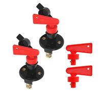 PATNFR 2 Pcs Battery Isolator Switch With 4 Keys, 12V/24V Car Battery Disconnect Switchs Power Cut Off Switch, Automotive Emergency On/Off Kill Switches for Car Marine Boat Truck